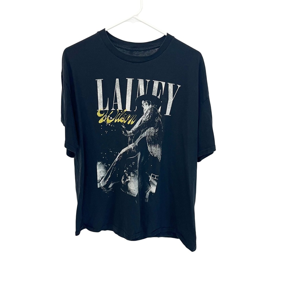 Lainey Wilson Bell Bottom Country With A Flare Tour 2023 Graphic Tee Black XL